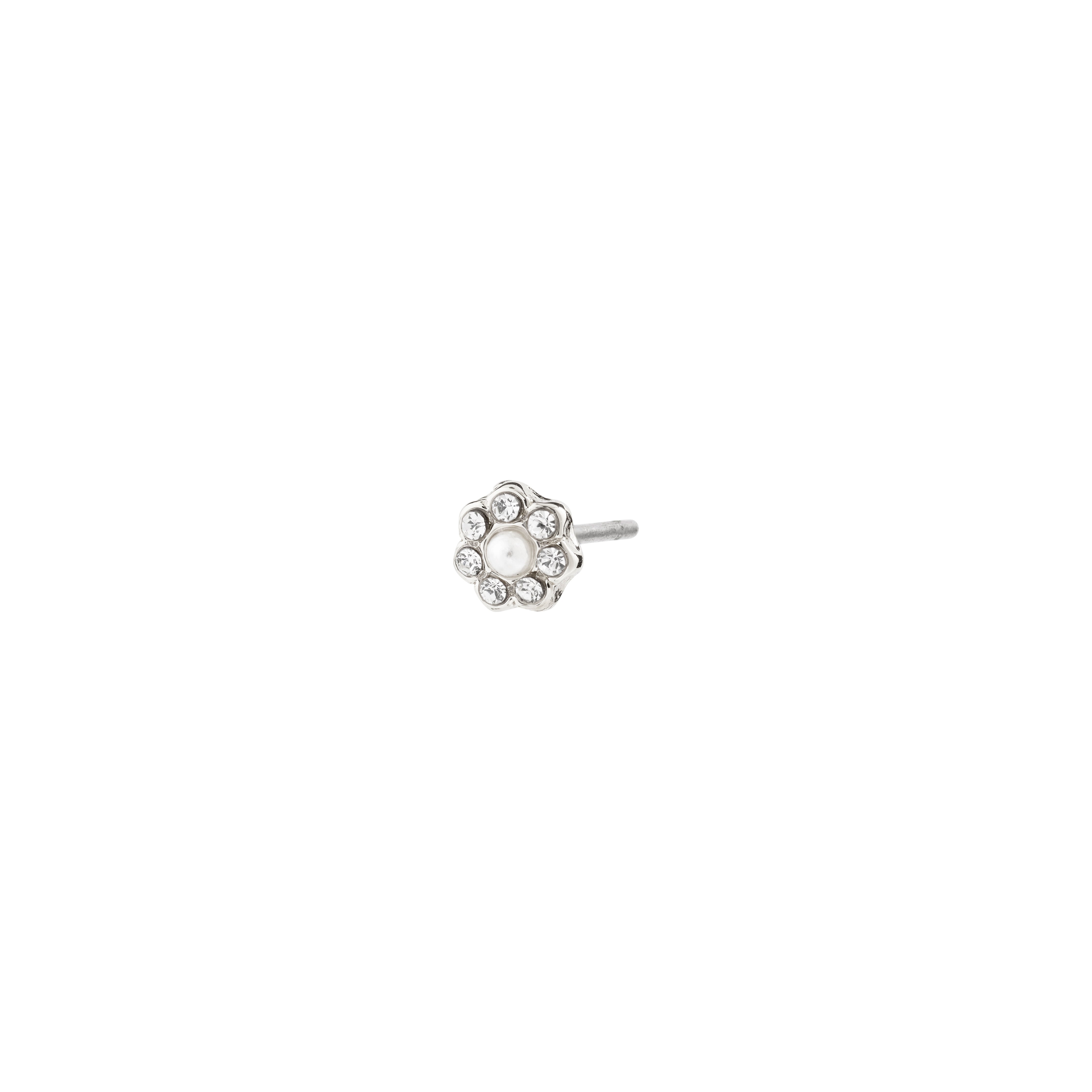 pilgrim-nikoleta-einzel-ohrring-versilbert-blume-mit-preciosa-kristallen image 1