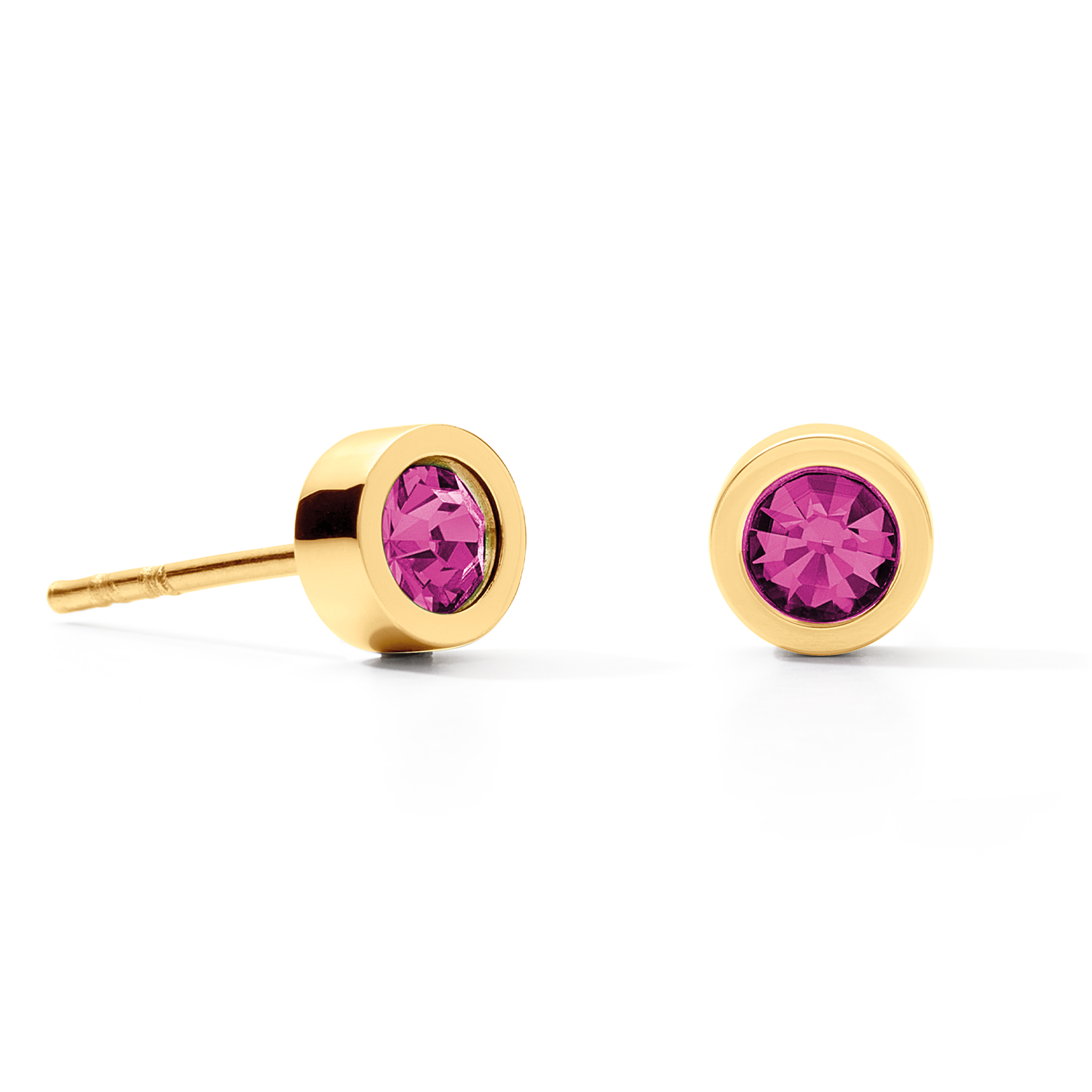 coeur-de-lion-sparkling-dots-ohrstecker-gold-pink image 2