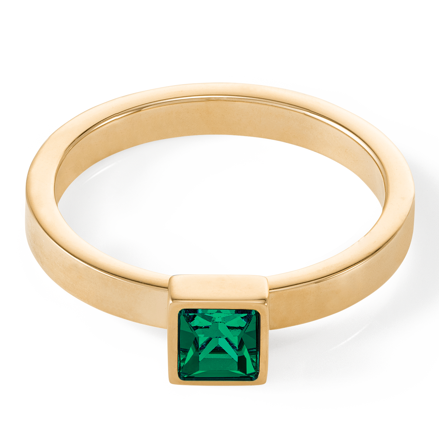 coeur-de-lion-brilliant-square-small-ring-gold-dunkelgr-n image 2