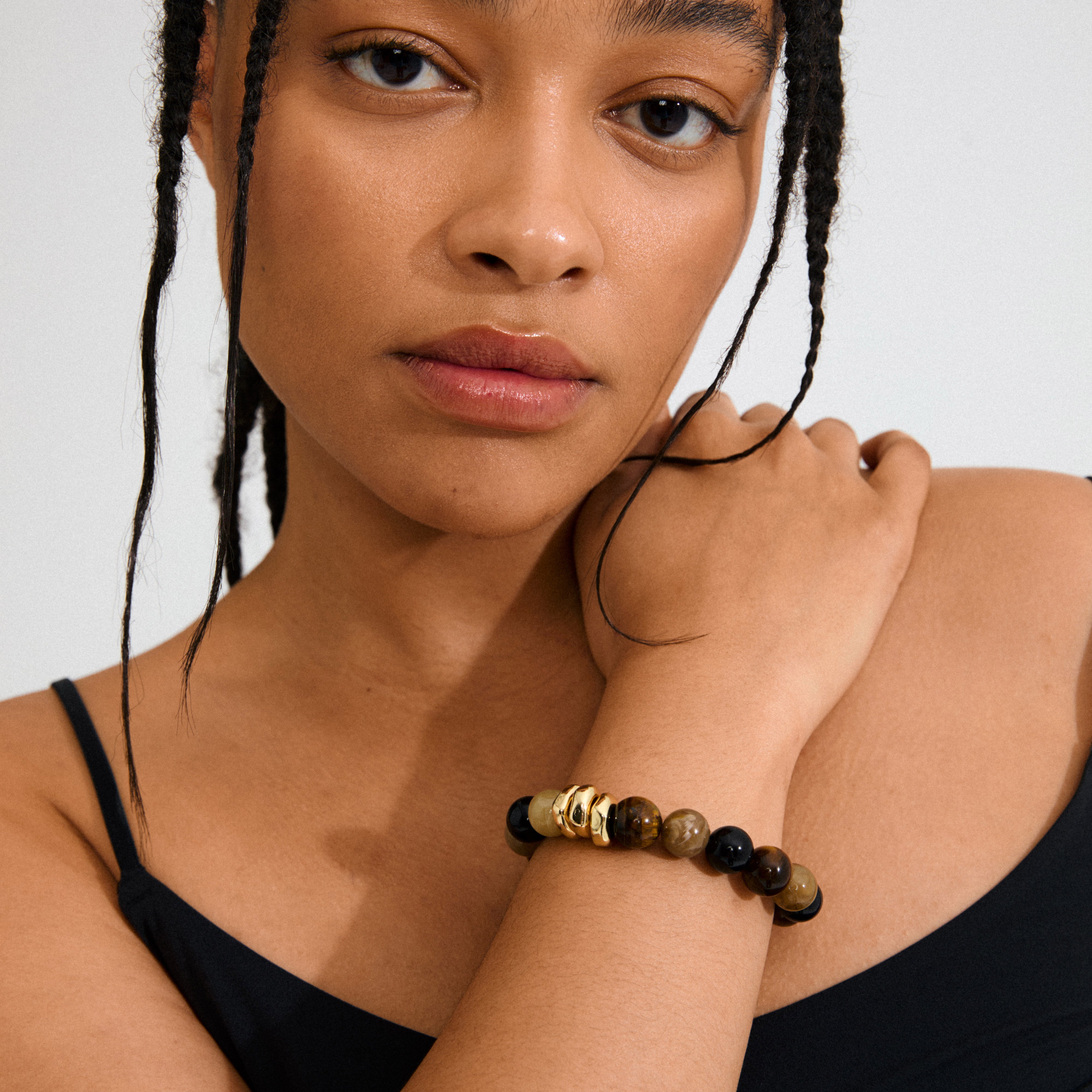 pilgrim-unfold-armband-tigerauge-braun-goldplattiert image 4