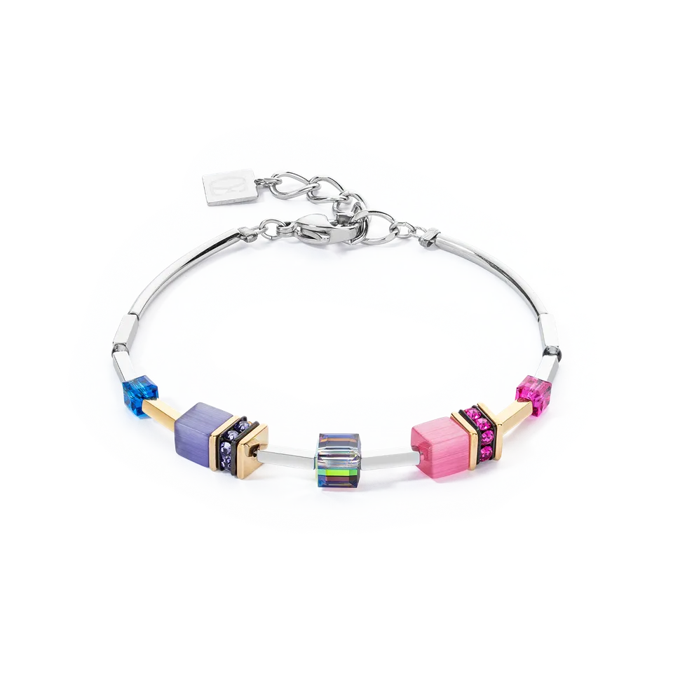 coeur-de-lion-geocube-iconic-lite-armband-rainbow-silber image 1