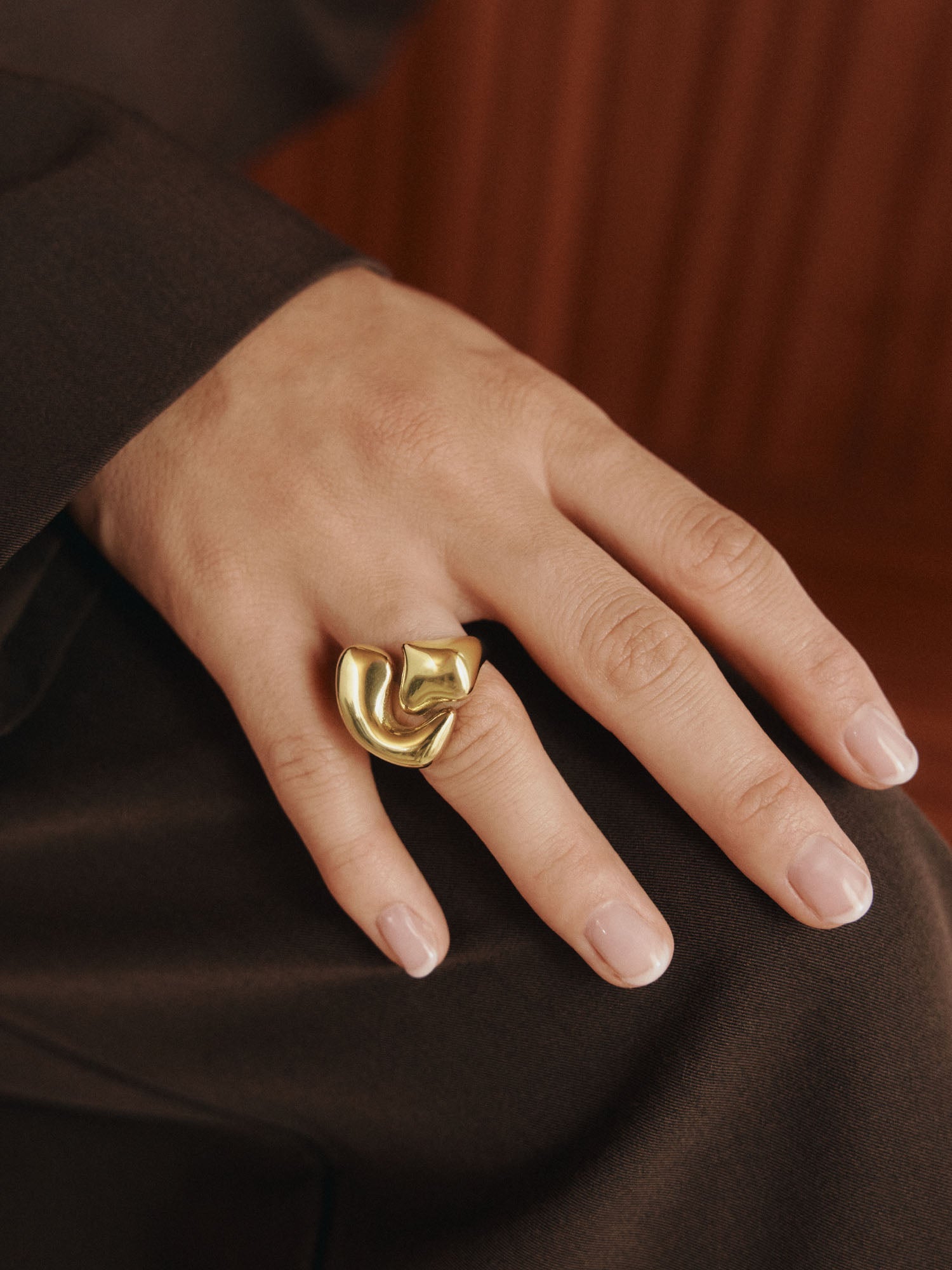 purelei-x-leger-fluid-forms-ring-organischer-statement-ring-aus-edelstahl image 3