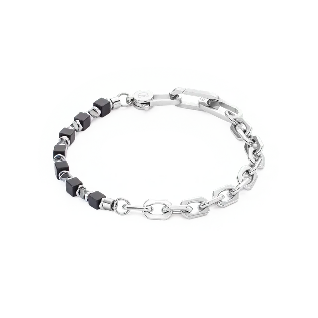 coeur-de-lion-geocube-armband-cubes-fusion-link-chain-schwarz image 1