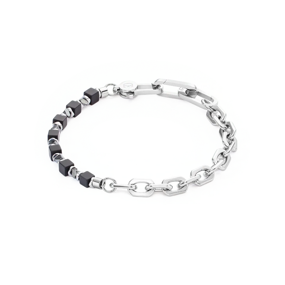 coeur-de-lion-geocube-armband-cubes-fusion-link-chain-schwarz image 1