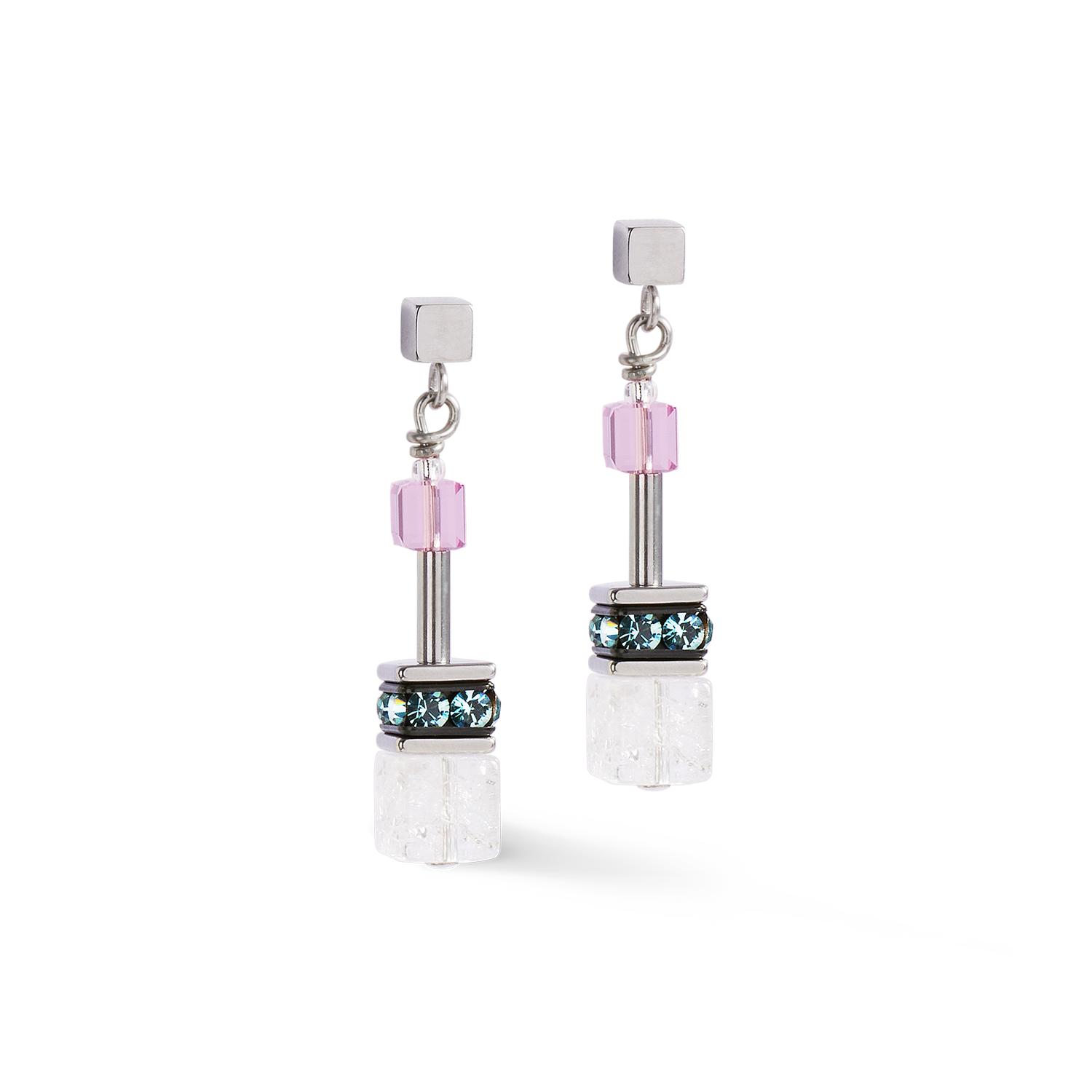 coeur-de-lion-geocube-iconic-precious-ohrringe-rosa-flieder image 2