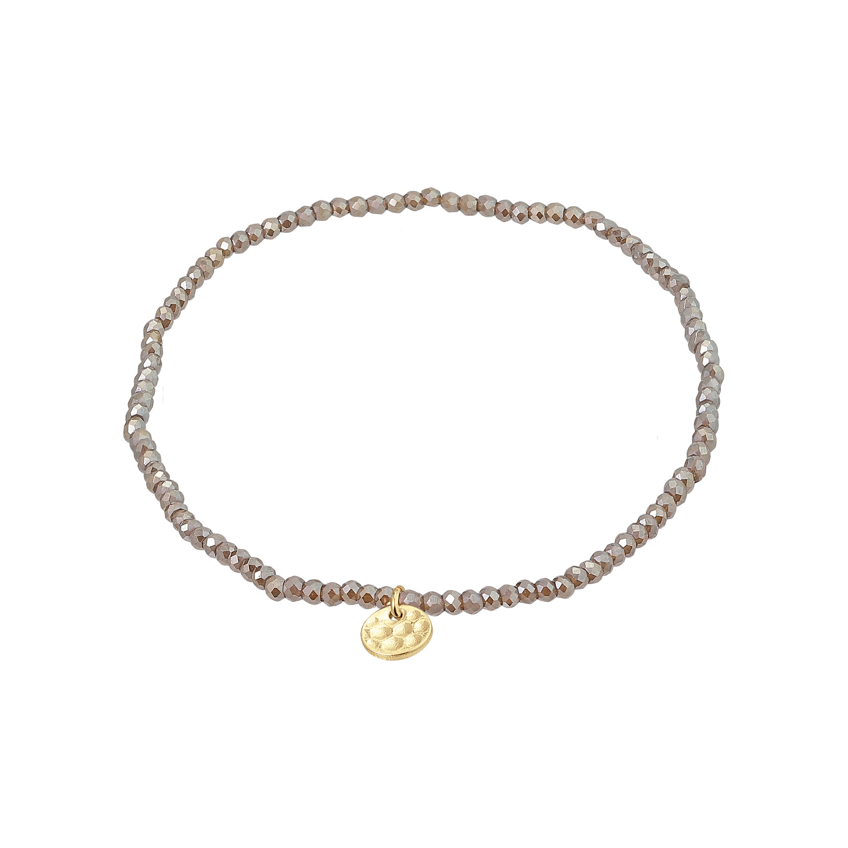 pilgrim-indie-armband-17-cm-glasperlen-grau-vergoldet image 1