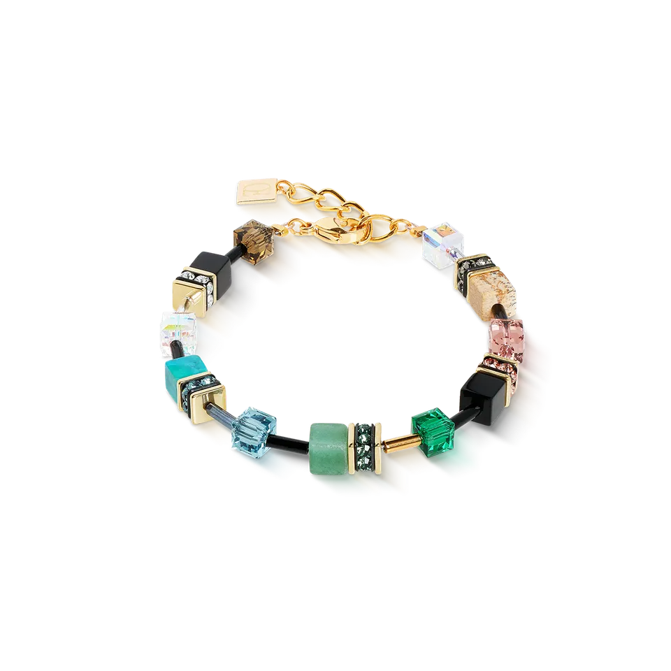 coeur-de-lion-geocube-iconic-precious-armband-art-nouveau-gold-multicolor image 1