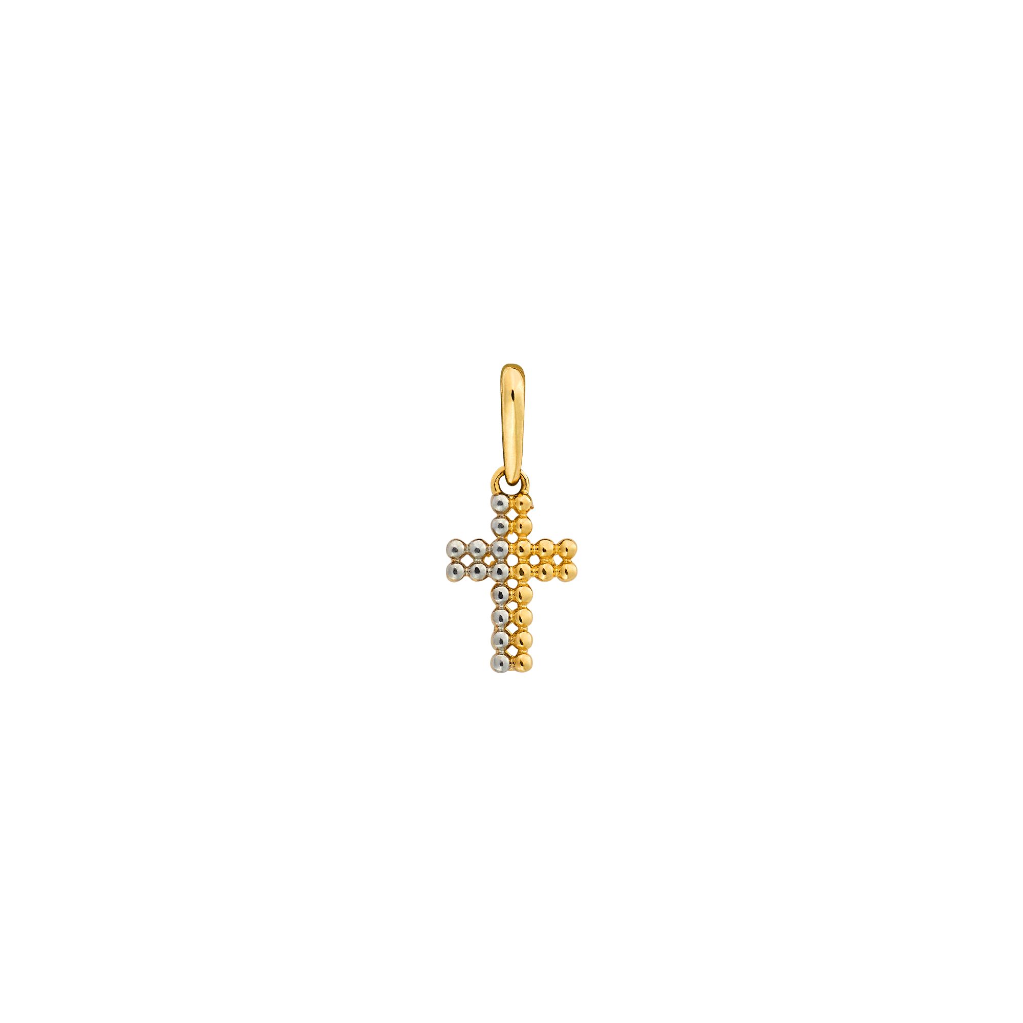 xenox-fine-kreuz-bicolor-anh-nger-585-gelbgold image 1