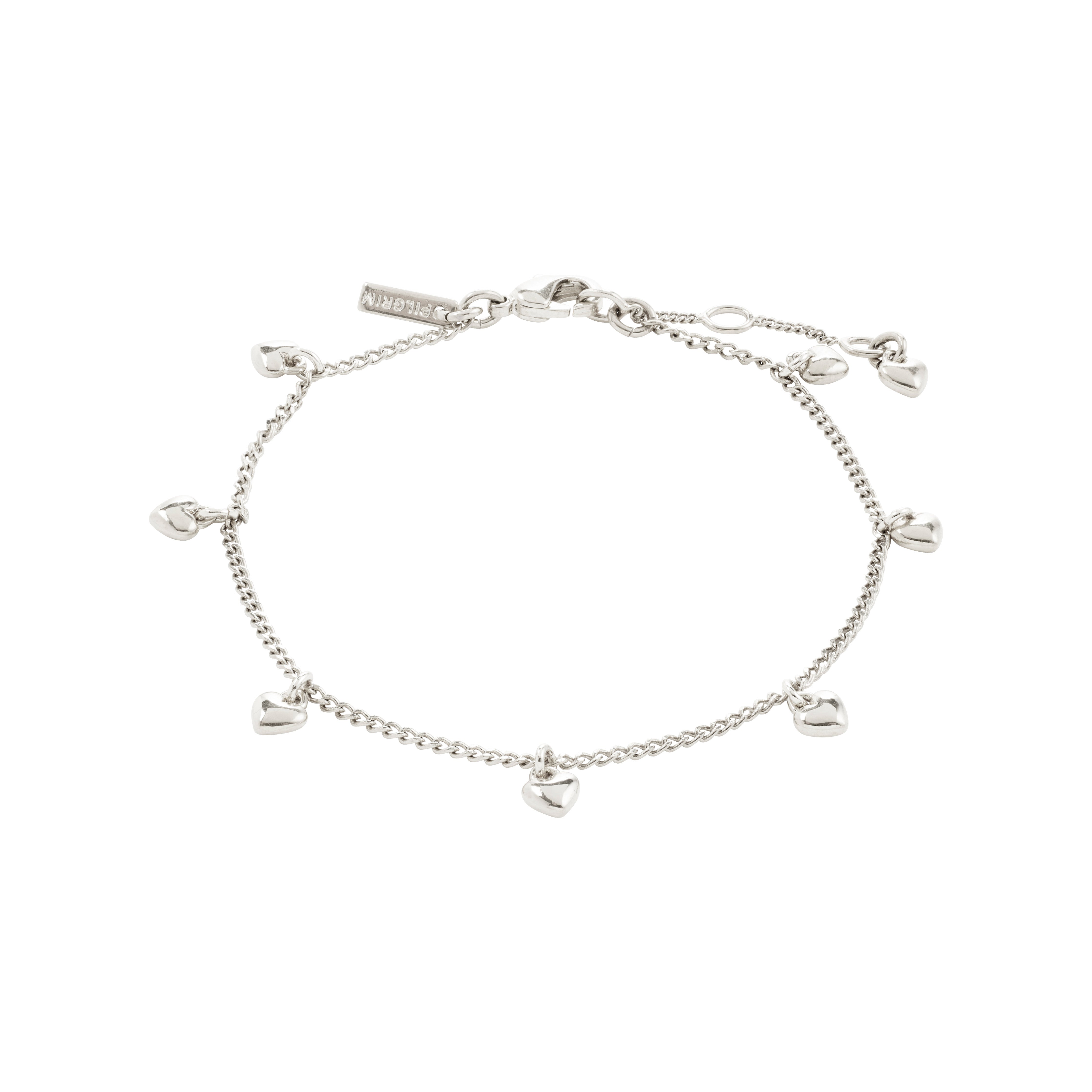 pilgrim-alaia-armband-versilbert-mit-8-herz-anh-ngern image 1
