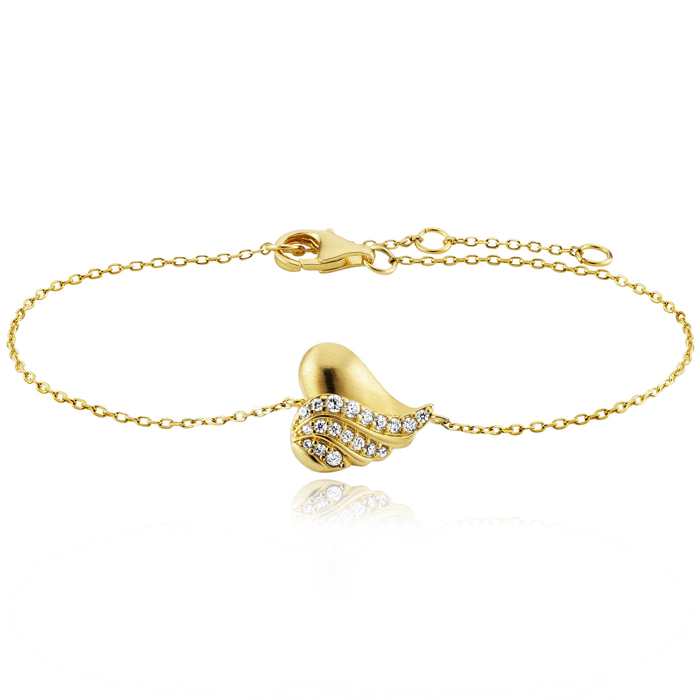 julie-julsen-armband-heart-silber-vergoldet-mit-19-wei-en-zirkonia image 1