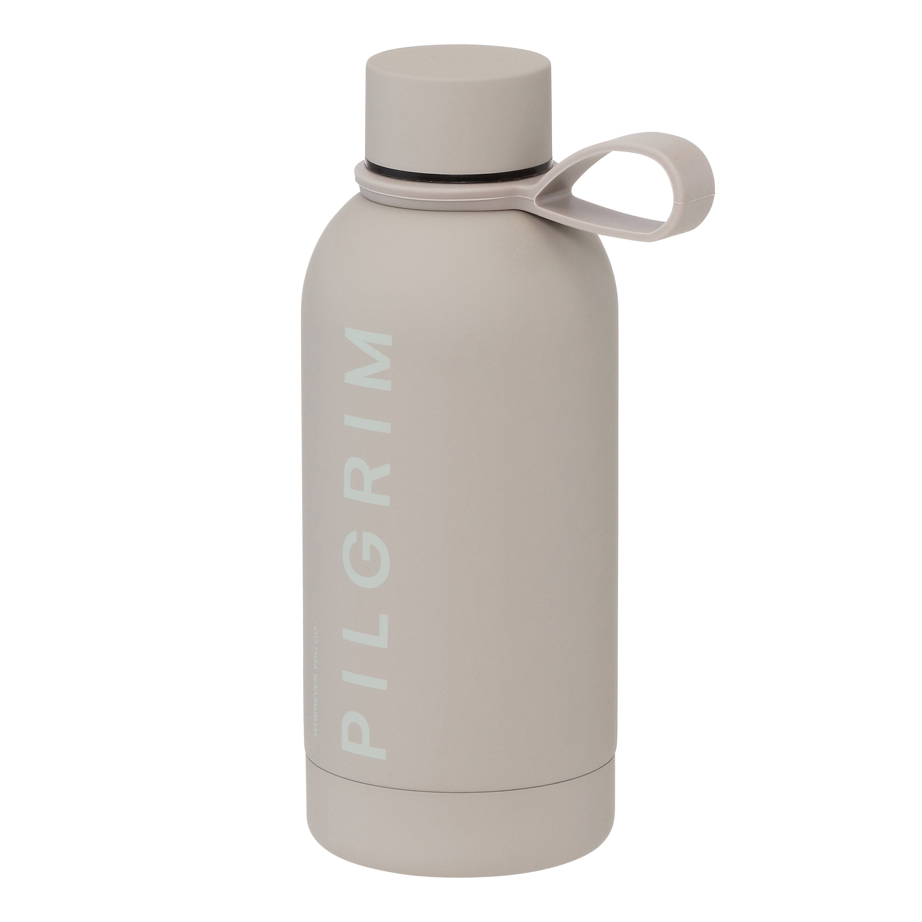 pilgrim-trinkflasche-350-ml-edelstahl-grau-mit-logo image 2