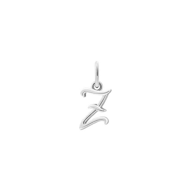 xenox-z-letter-italic-charm-buchstabe-z-925-silber-rhodiniert-xs10452w-z image 1