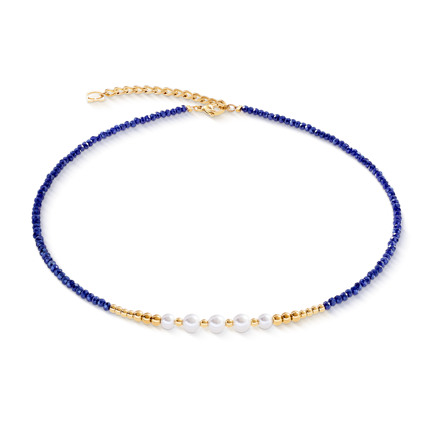 coeur-de-lion-pearl-line-halskette-gold-blau-42-5-cm image 1