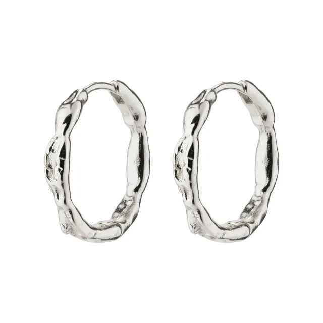 pilgrim-eddy-creolen-medium-versilbert-organische-hoops image 1