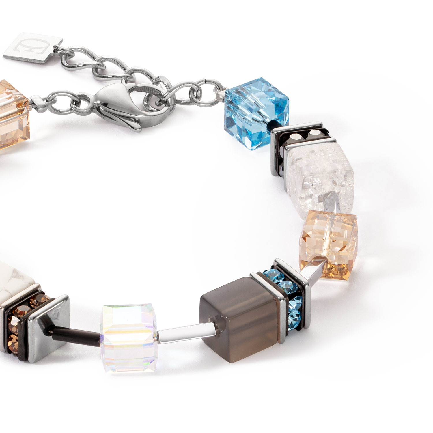 coeur-de-lion-geocube-iconic-statement-precious-armband-aqua-beige image 2