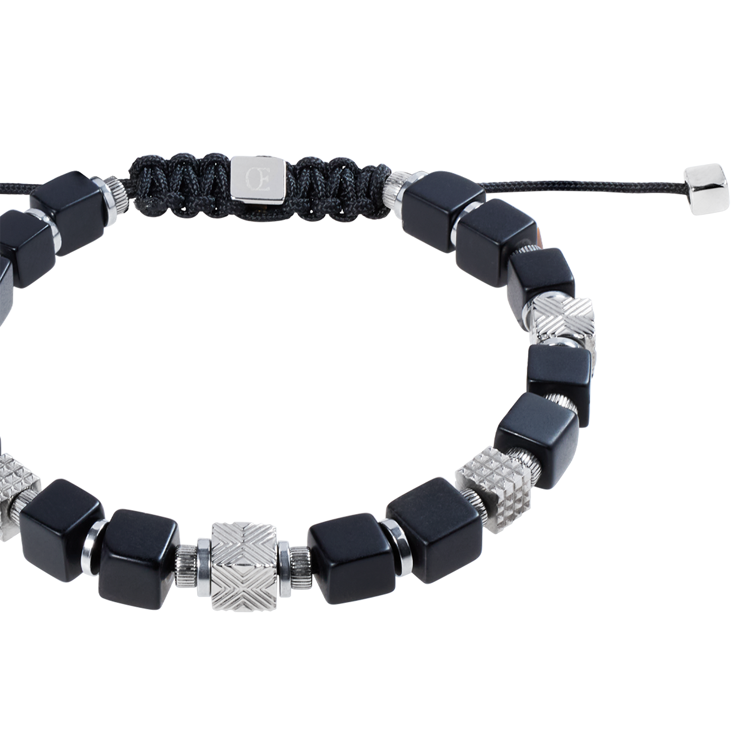 coeur-de-lion-geocube-armband-onyx-und-graphic-relief-edelstahl image 2