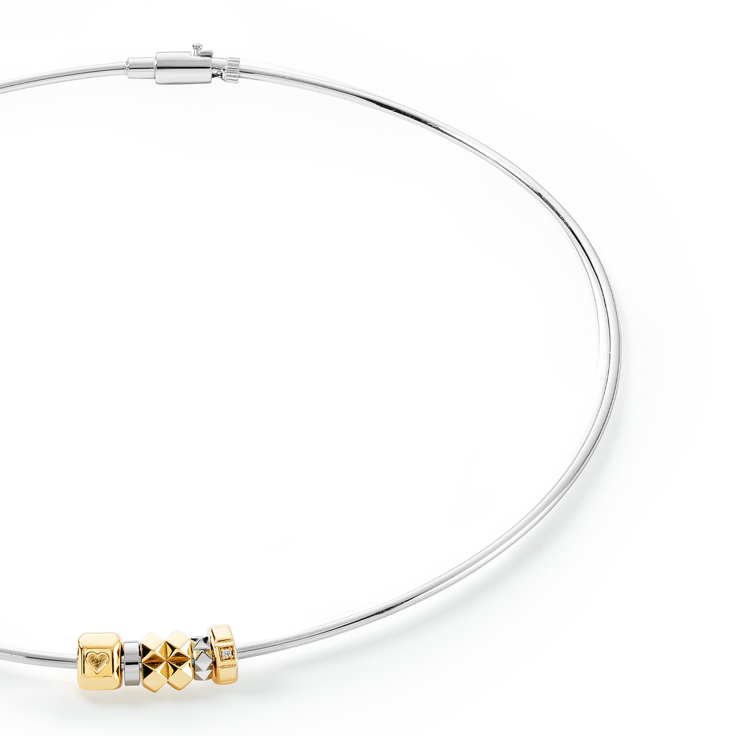 coeur-de-lion-elements-collection-halsreif-bicolor-fine-edition-silber-gold-42-c image 2