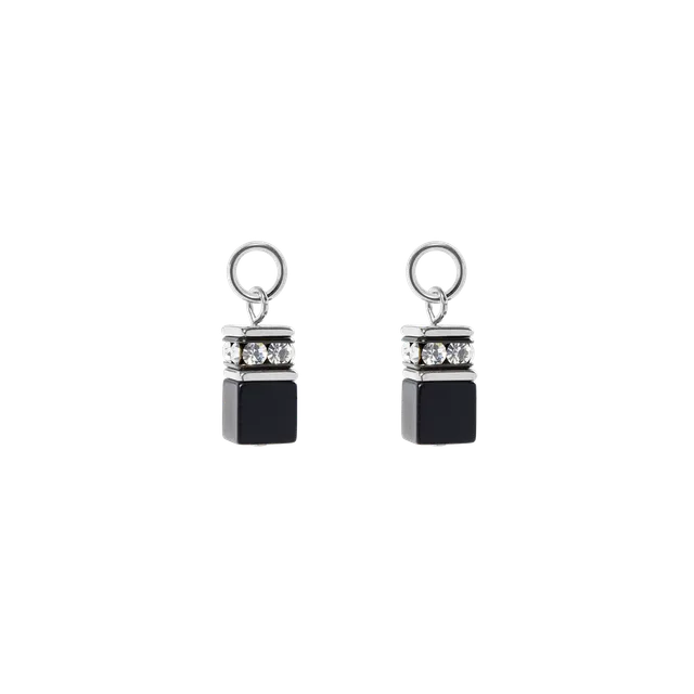 coeur-de-lion-ear-me-up-charm-geocube-silber-schwarz image 1