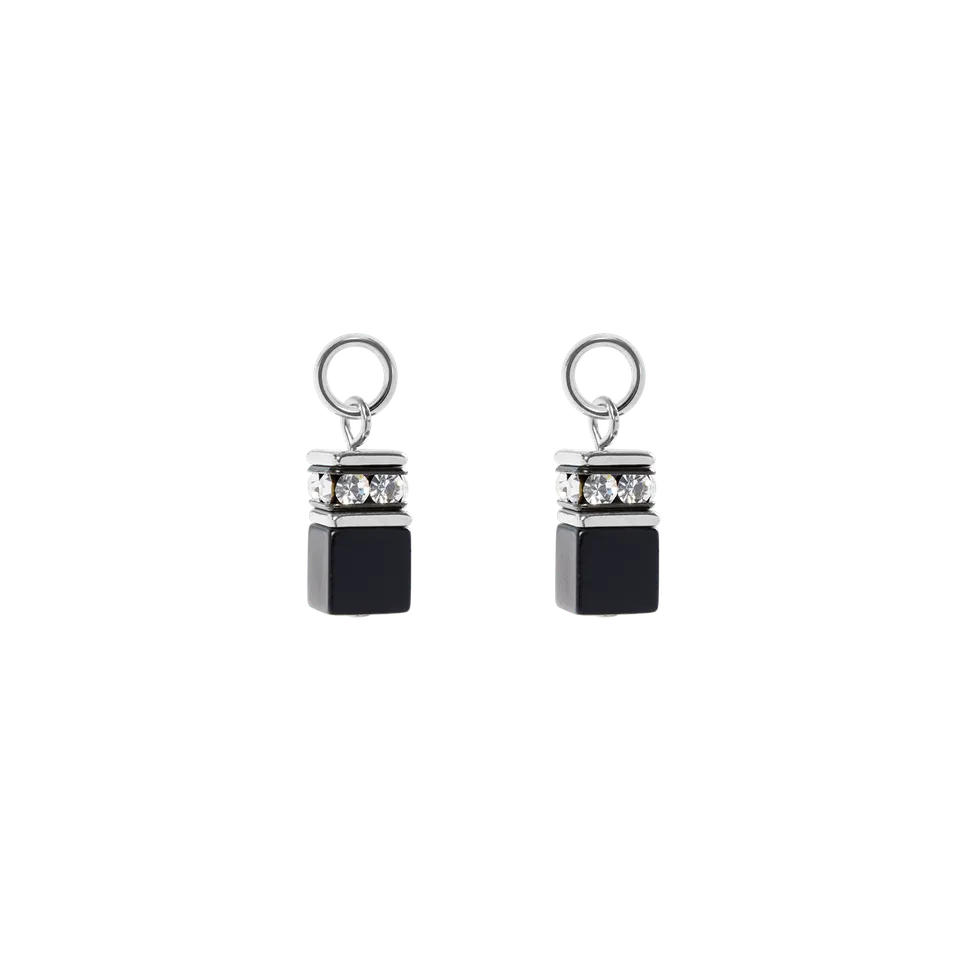 coeur-de-lion-ear-me-up-charm-geocube-silber-schwarz image 1