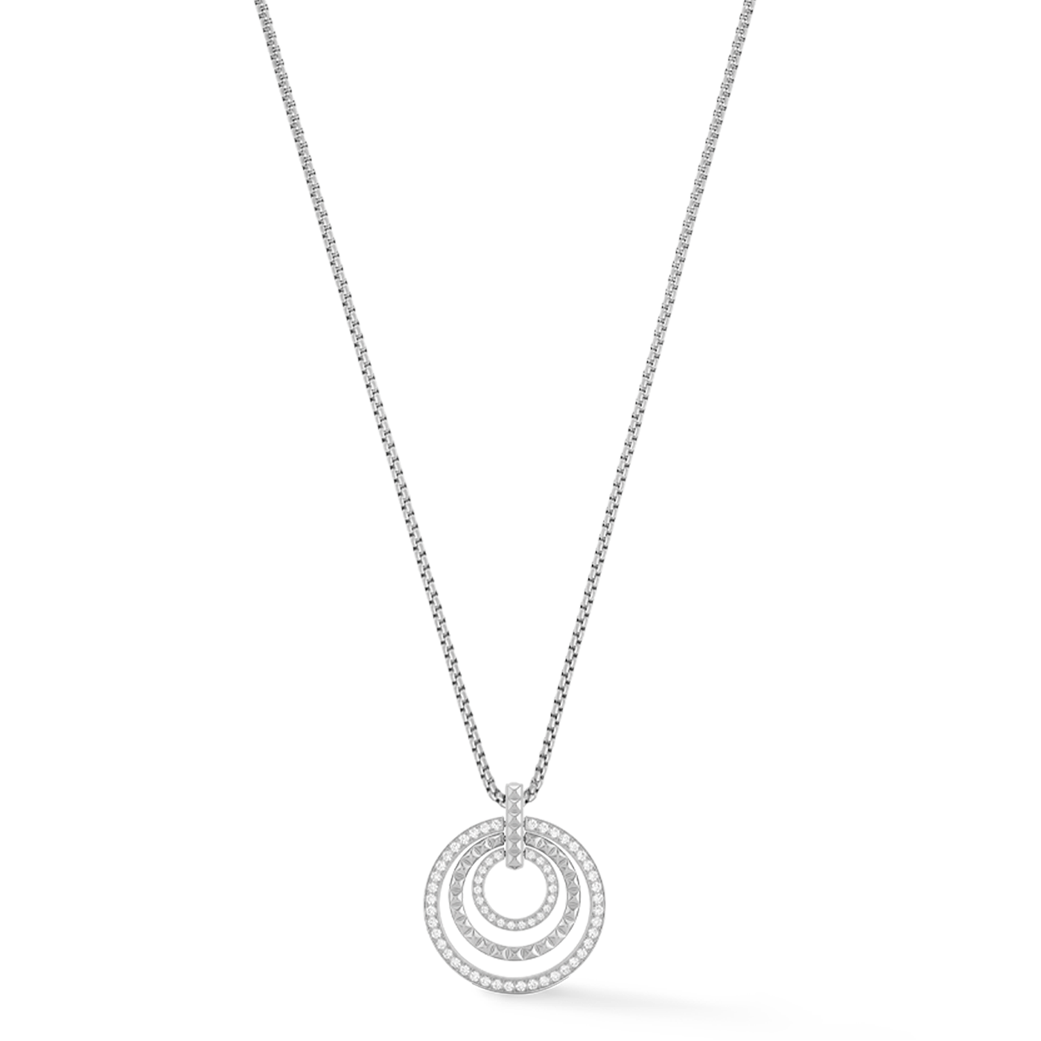 coeur-de-lion-halskette-circle-trio-crystal-silber-anh-nger-3-5-cm-75-cm-6-cm image 2