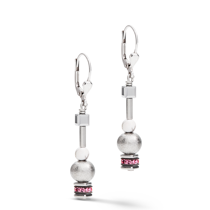 coeur-de-lion-pearls-cubes-ohrringe-silber-rosa-edelstein image 2