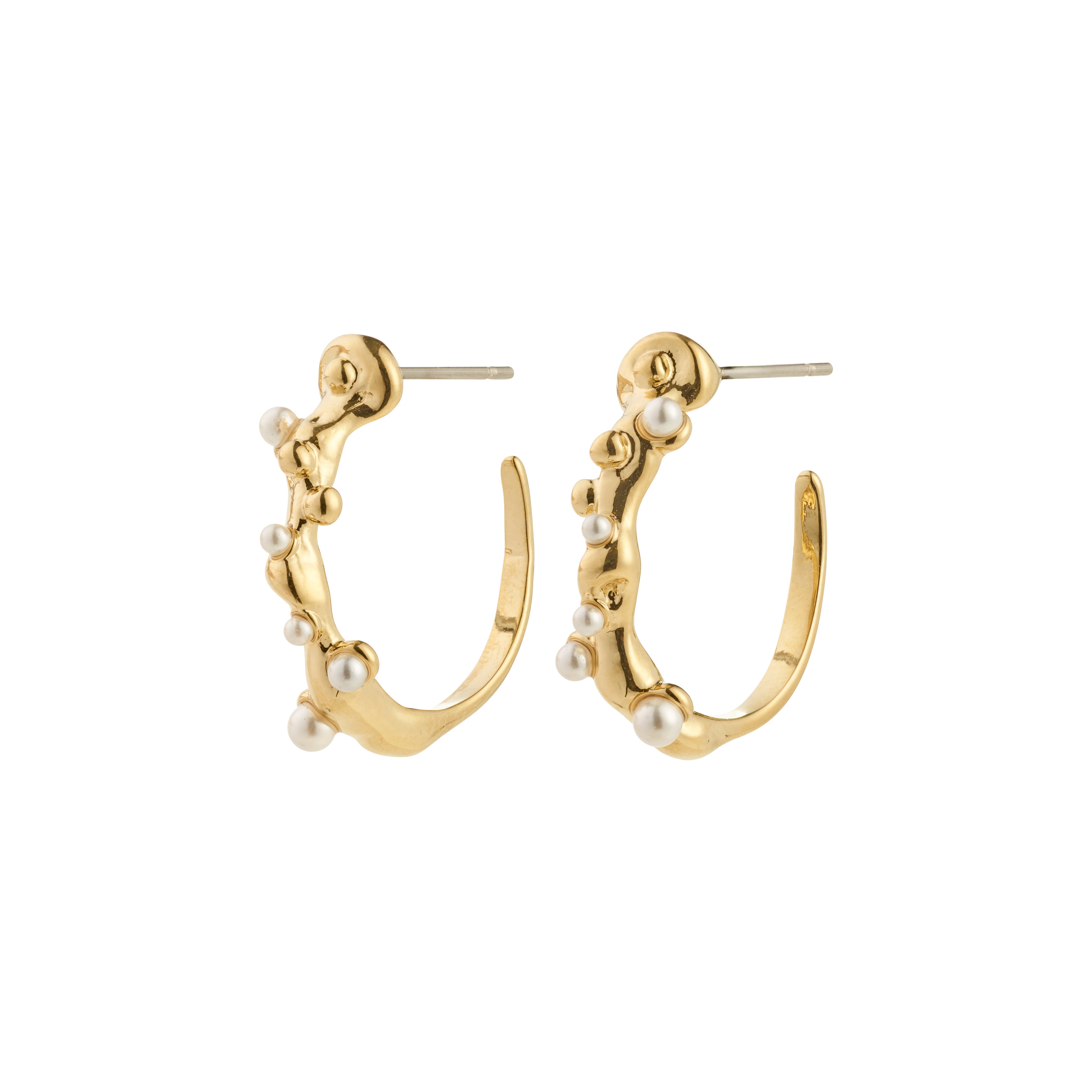 pilgrim-hadley-semi-hoops-gold-plated-mit-perlmutt-perlen image 1