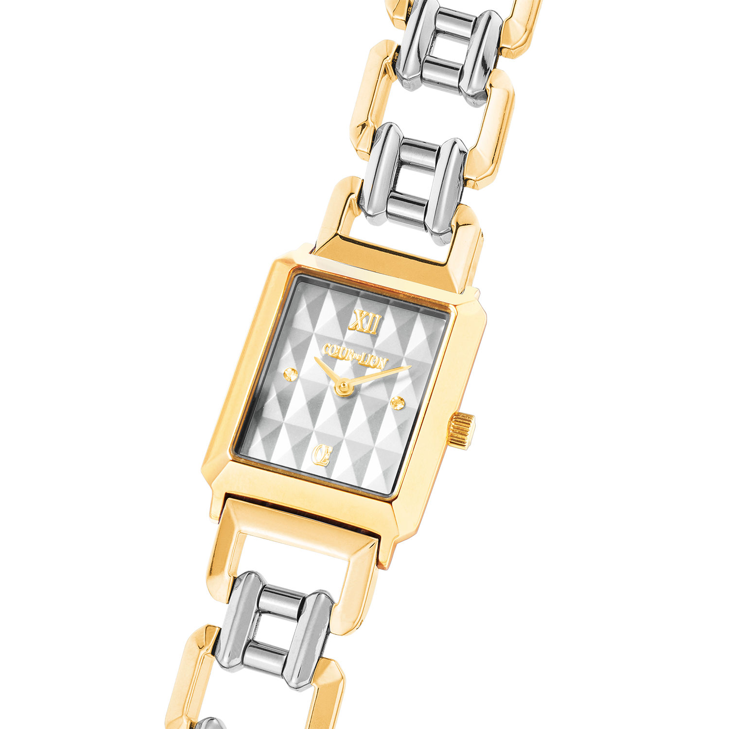 coeur-de-lion-iconic-spikes-uhr-silber-statement-bicolor-32mm image 2