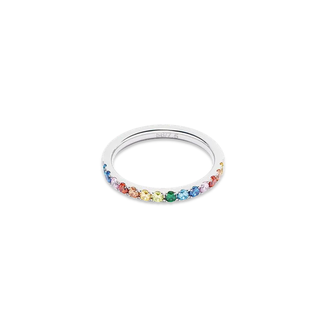 coeur-de-lion-eternal-love-ring-silber-multicolor-zirkonia-stacking-ring-edelsta image 1