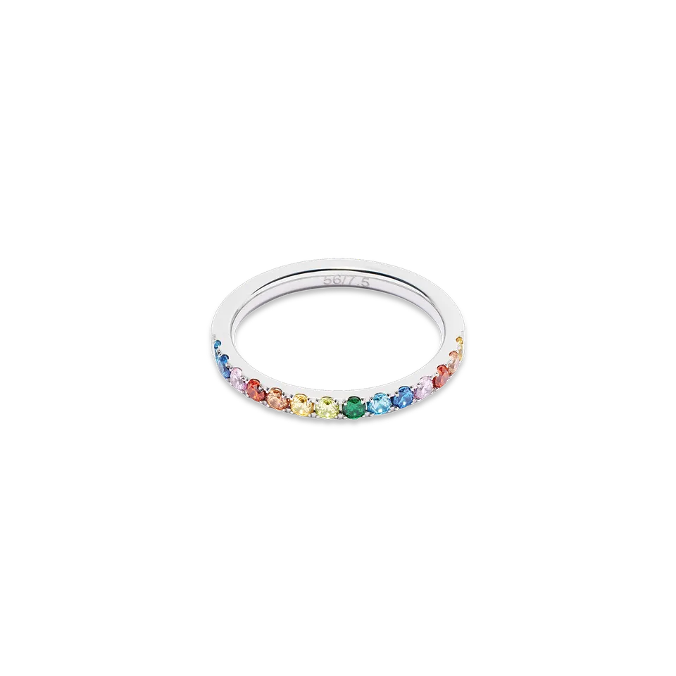 coeur-de-lion-eternal-love-ring-silber-multicolor-zirkonia-stacking-ring-edelsta image 1