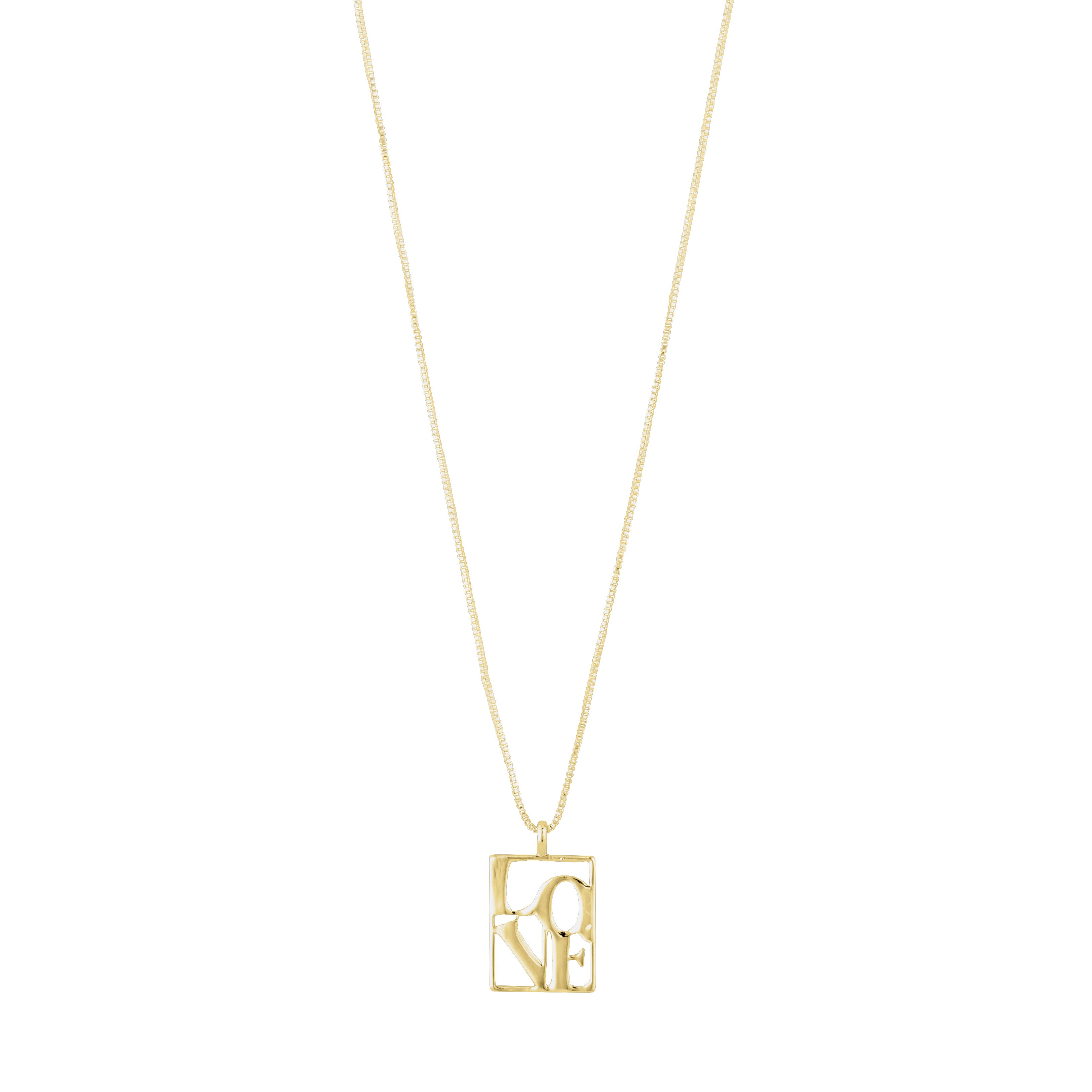 pilgrim-love-tag-halskette-gold-plated-love-anh-nger-eckig image 1