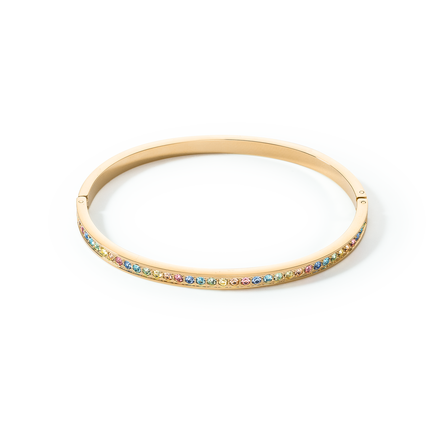 coeur-de-lion-armreif-iconic-slim-gold-multicolor-pastell-17-cm image 1