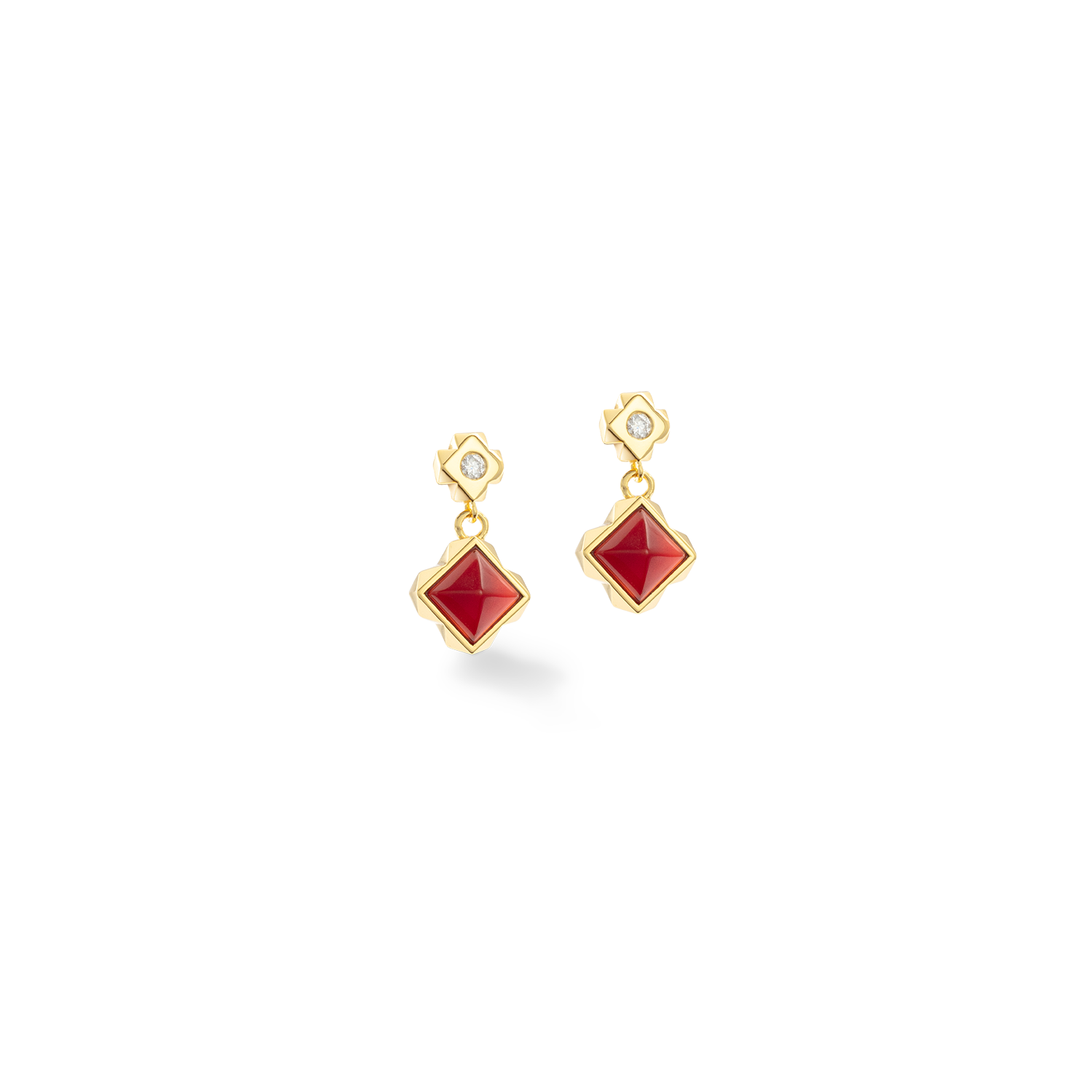 coeur-de-lion-station-collection-ohrringe-gold-rot-fine-edition-1-9-cm image 1