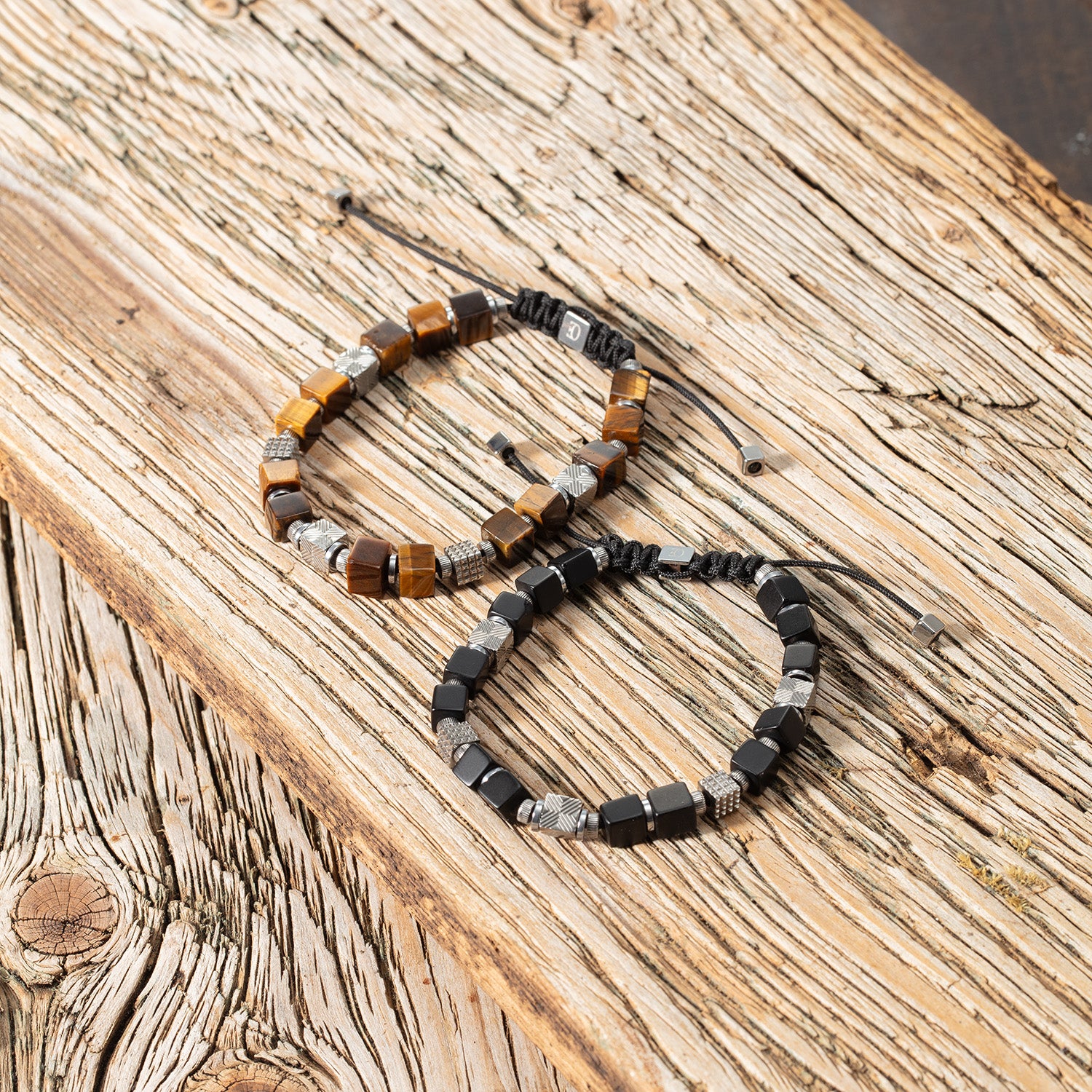coeur-de-lion-geocube-armband-cubes-tigerauge-und-graphic-relief-edelstahl-mit-t image 3