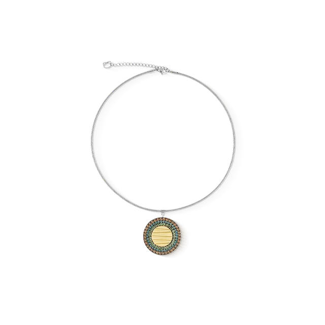 coeur-de-lion-amulett-glam-waves-halskette-silber-multicolor-pastell image 1