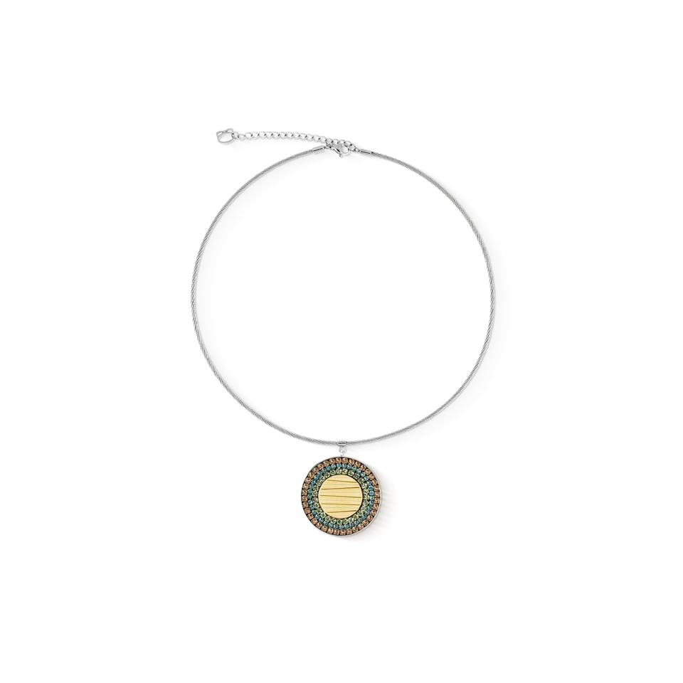 coeur-de-lion-amulett-glam-waves-halskette-silber-multicolor-pastell image 1