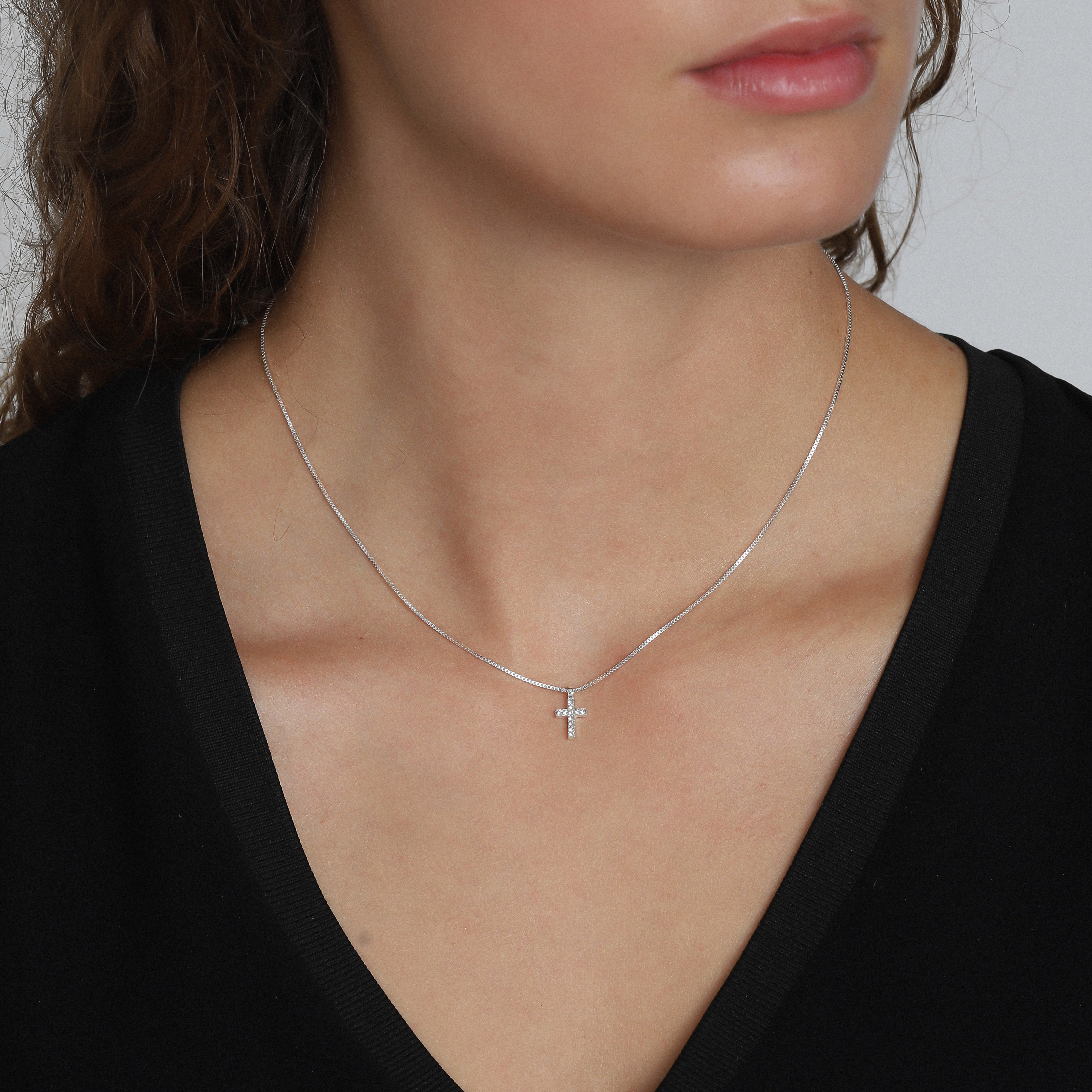 pilgrim-clara-kreuz-kette-kristall-silberplattiert image 2