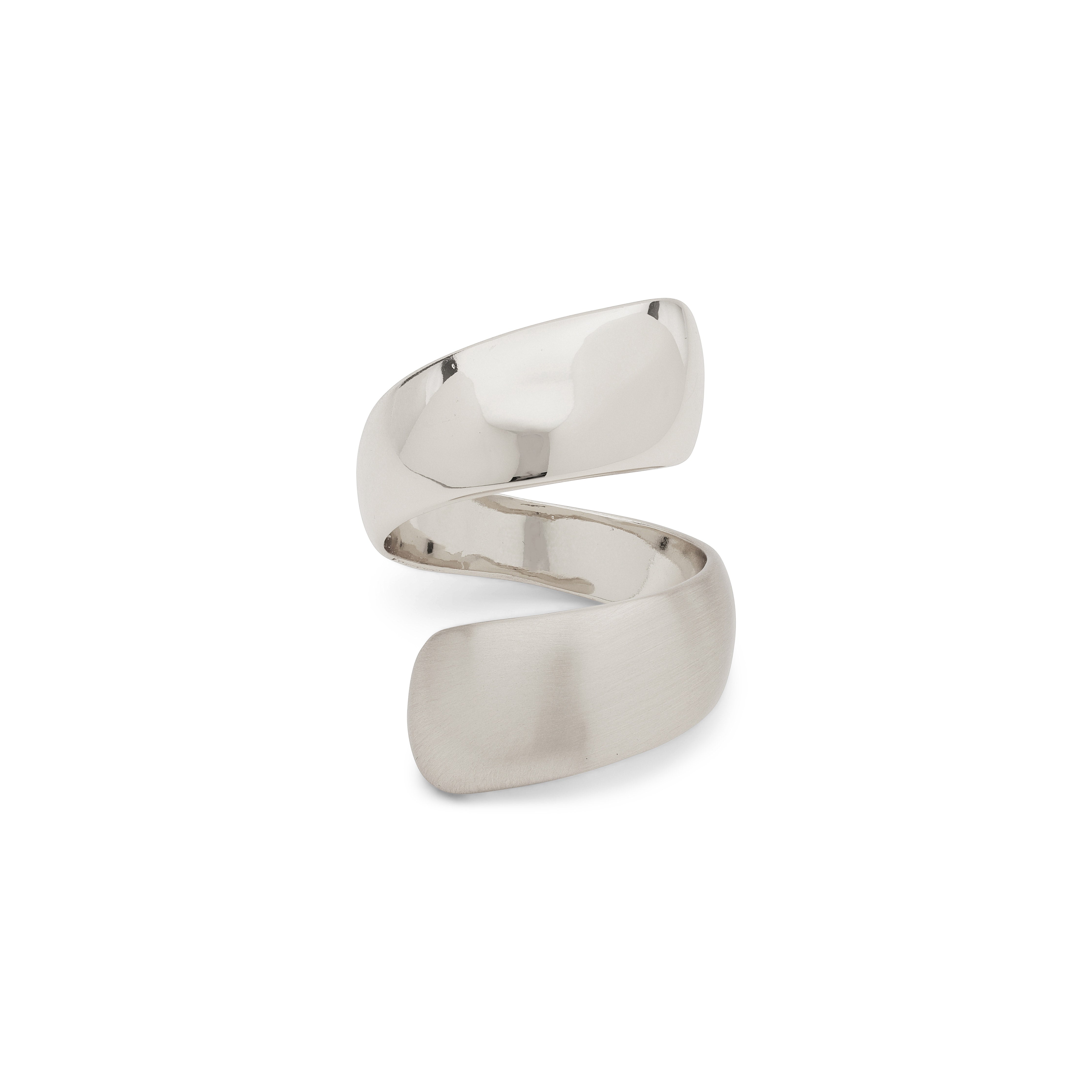 pilgrim-alma-ring-versilbert-wickelring-gr-enverstellbar-matt-gl-nzend image 1