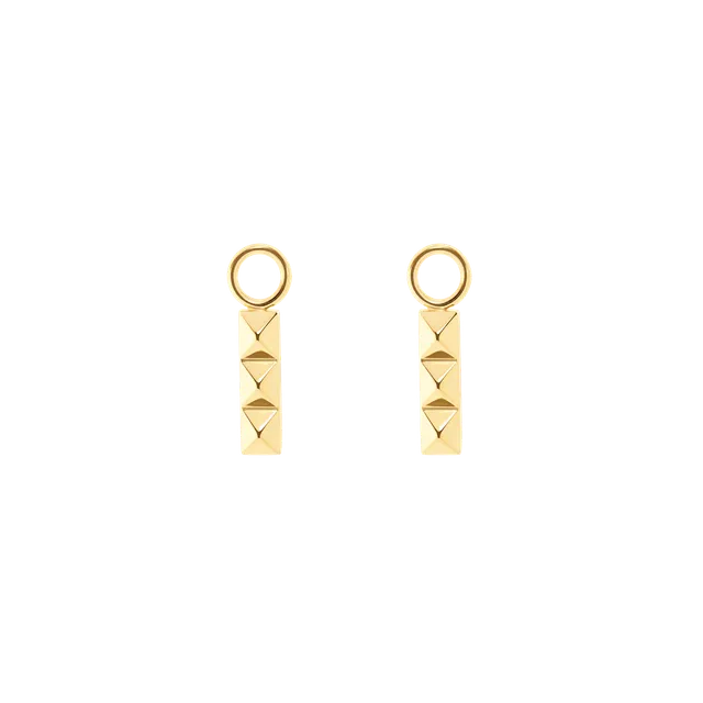 coeur-de-lion-ear-me-up-charm-spikes-trio-bar-gold-creolen-charm-edelstahl image 1