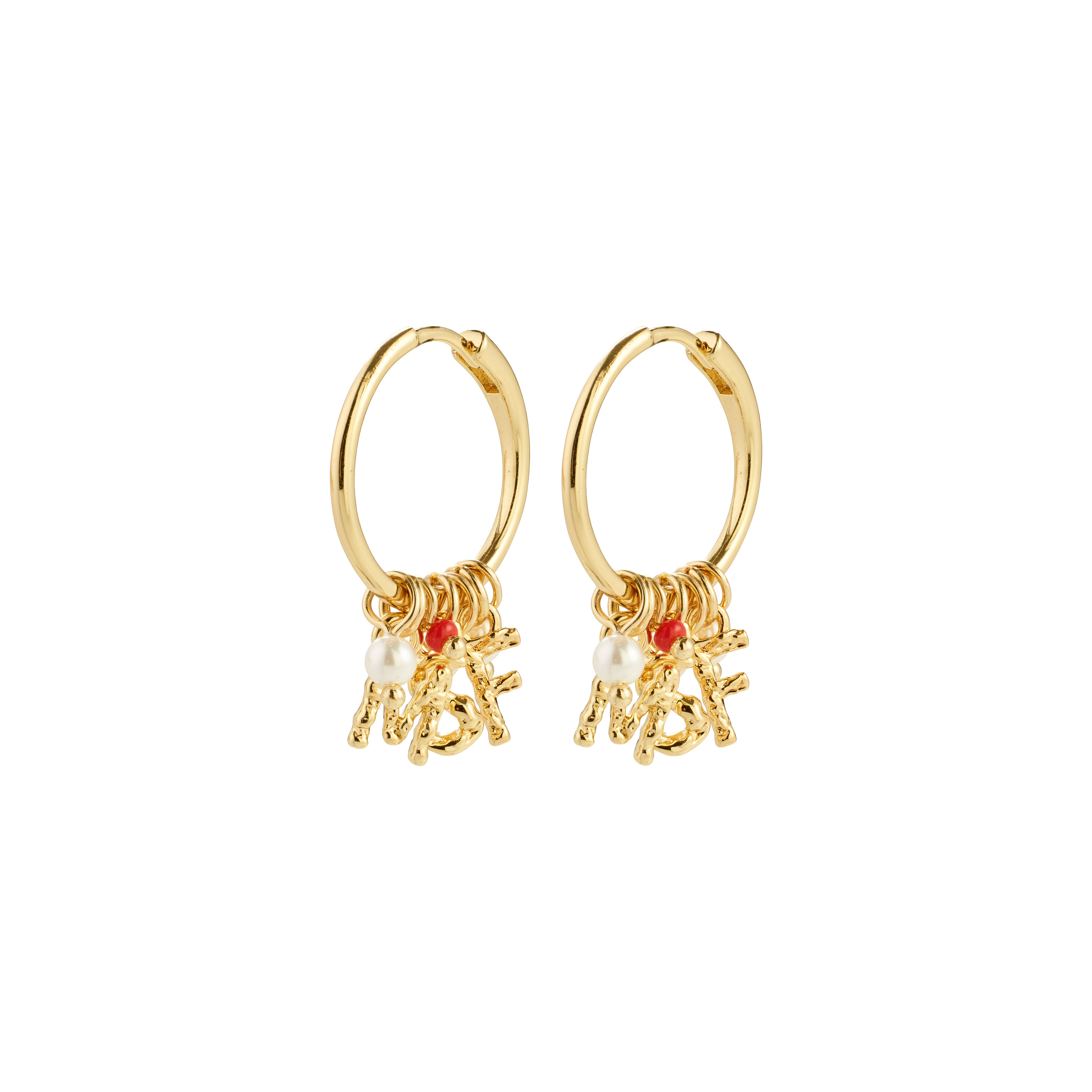 pilgrim-msf-ohrringe-gold-plated-mit-perlen-und-roter-perle image 4