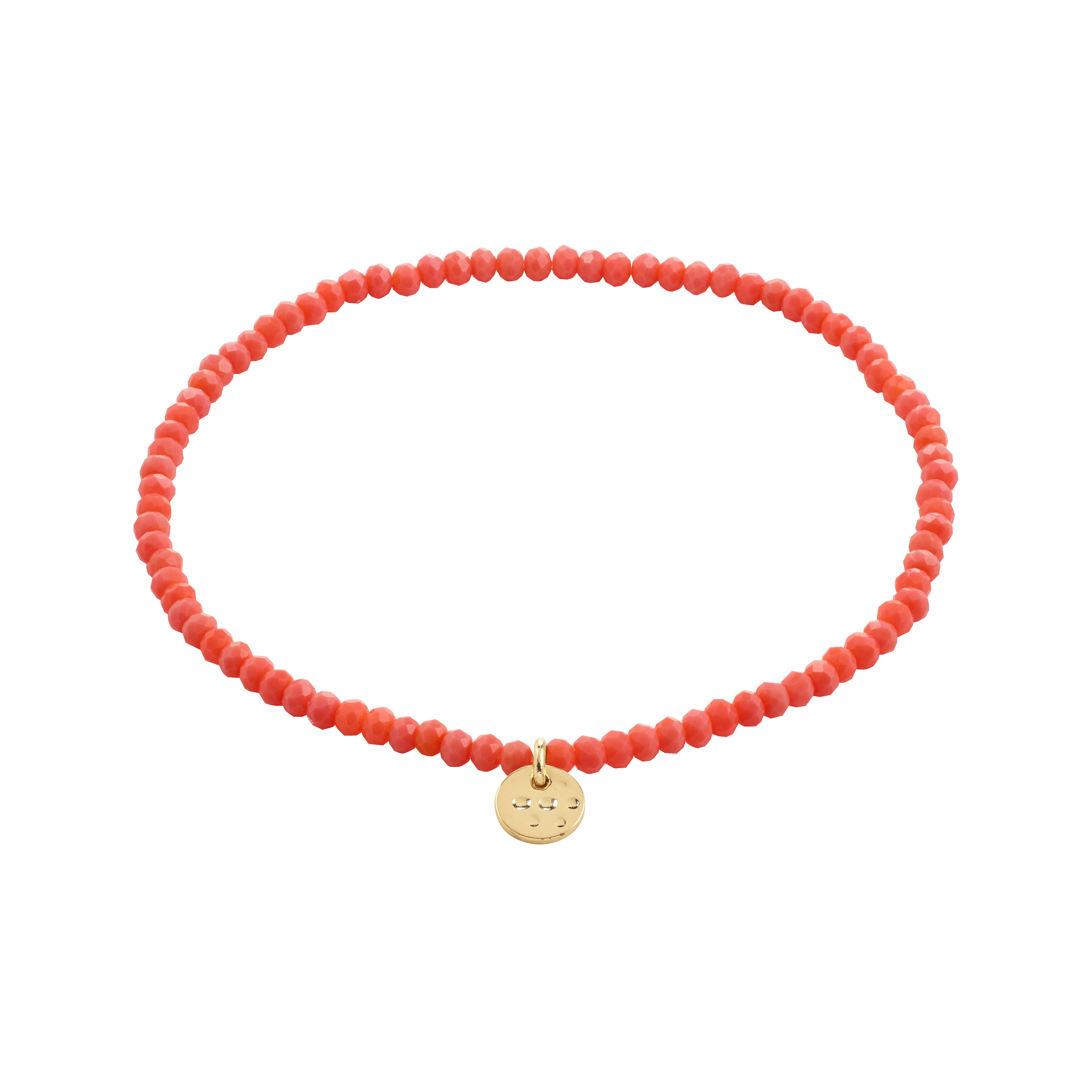 pilgrim-indie-armband-pfirsich-vergoldet-glasperlen-armband image 1