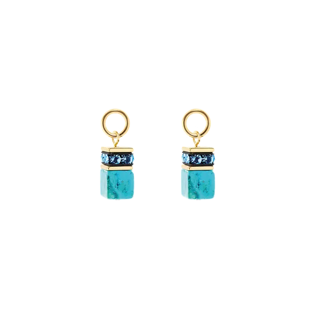 coeur-de-lion-ear-me-up-charm-geocube-gold-t-rkis image 1