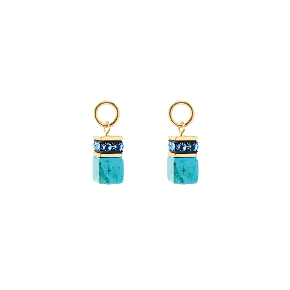 coeur-de-lion-ear-me-up-charm-geocube-gold-t-rkis image 1
