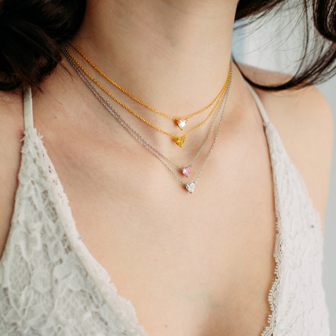 julie-julsen-crystal-heart-kette-mit-anh-nger-silber-mit-zirkonia-herz image 2