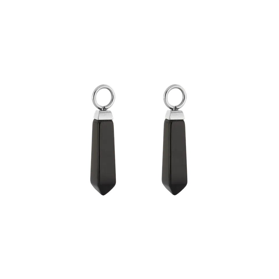 coeur-de-lion-ear-me-up-charm-obelisk-silber-schwarz image 1