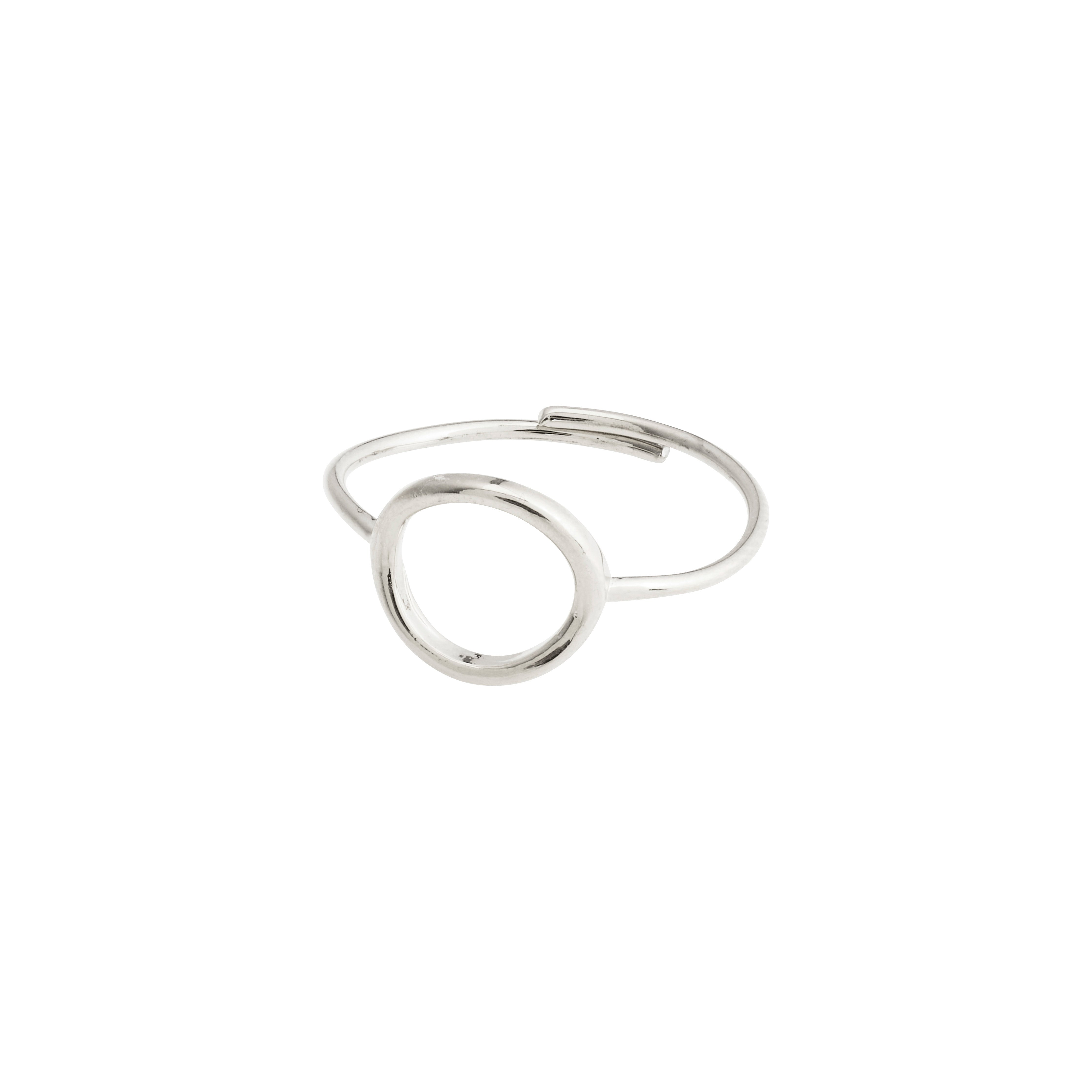 pilgrim-lulu-stapel-ring-versilbert-grafisches-stack-design image 1