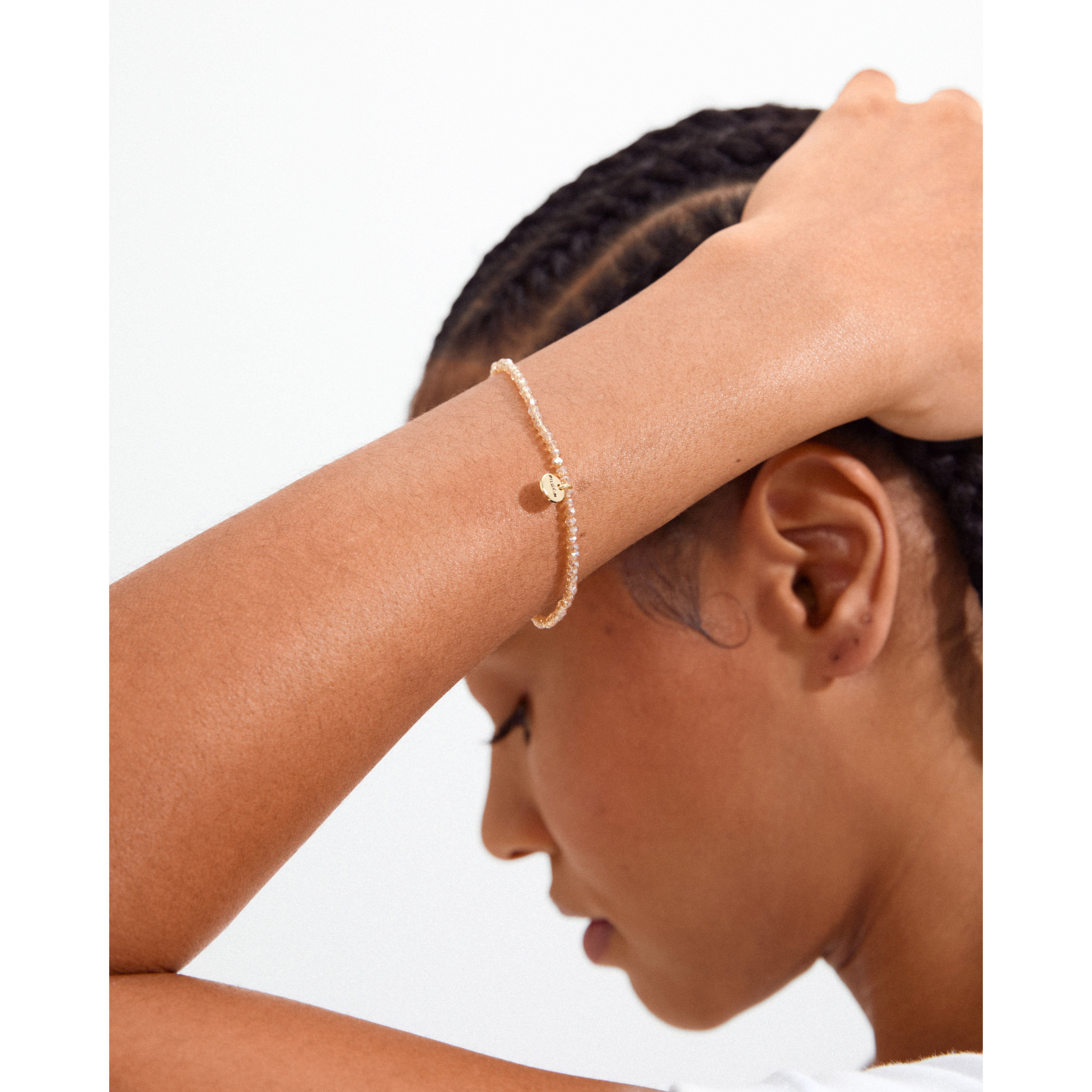 pilgrim-indie-armband-pfirsich-gold-plated-mit-glasperlen-17-cm image 3