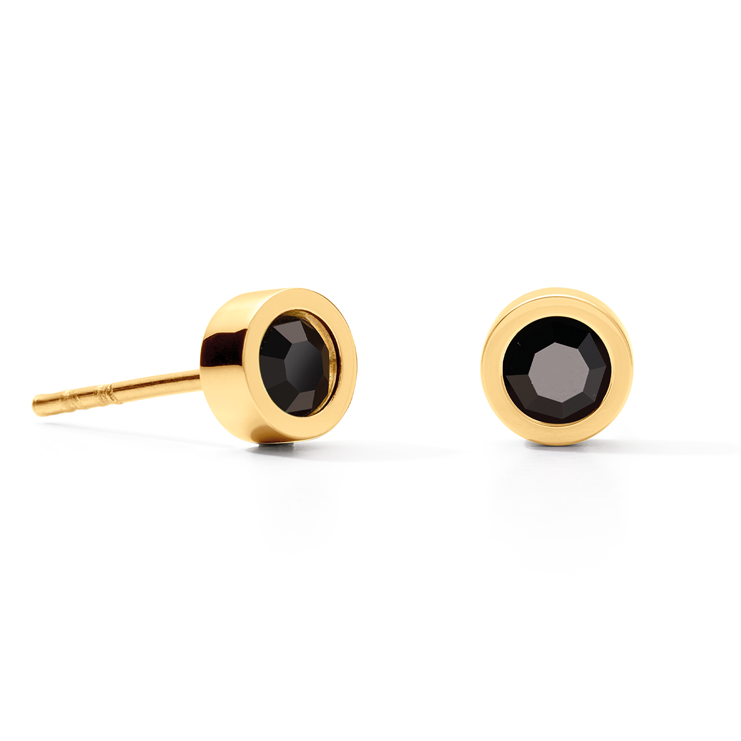 coeur-de-lion-iconic-collection-ohrstecker-sparkling-dots-gold-schwarz-0-5-cm image 2