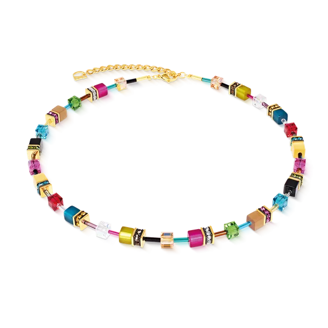 coeur-de-lion-geocube-iconic-halskette-multicolor-joy-gold-42-cm image 1