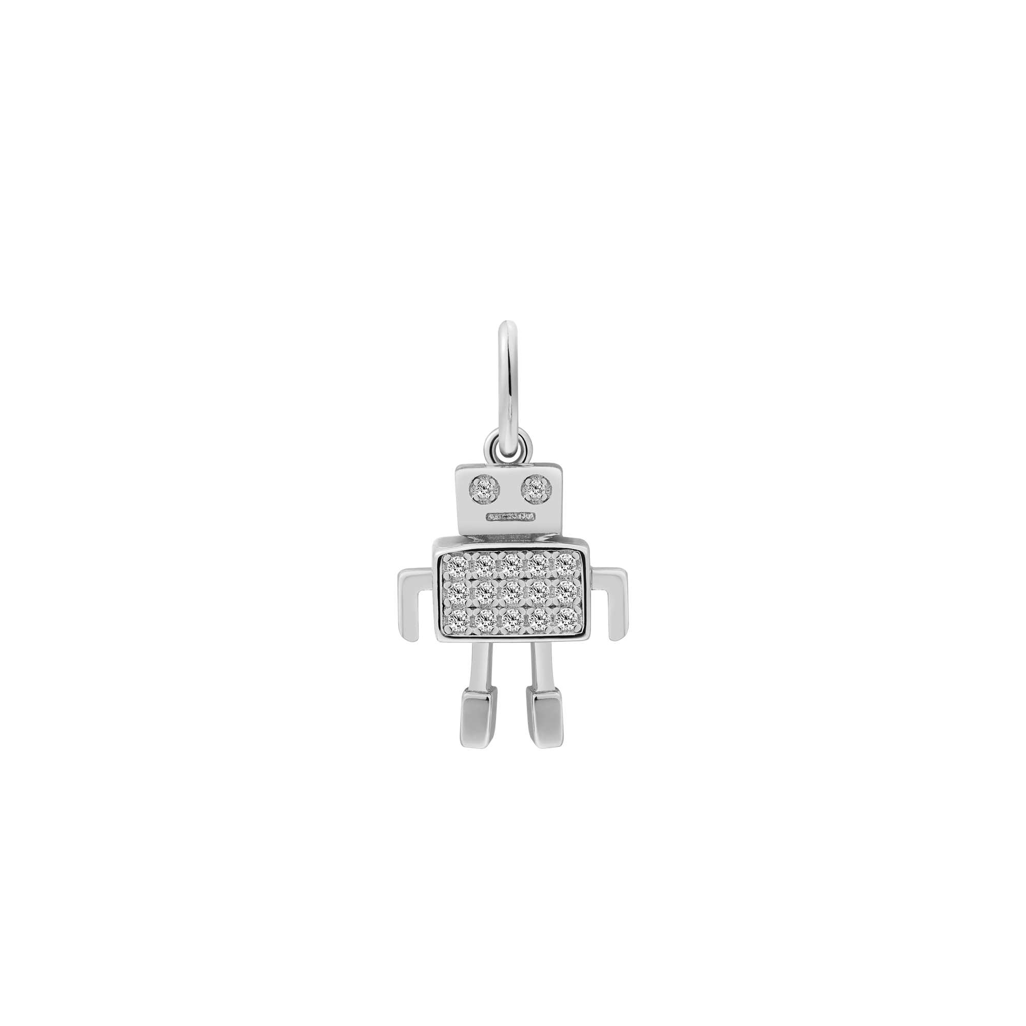 xenox-roboter-charm-925-sterlingsilber-rhodiniert-mit-zirkonia image 1