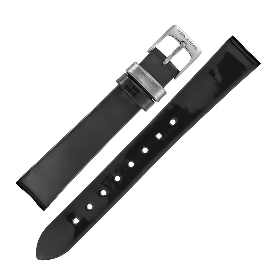 julie-julsen-uhrband-lackleder-schwarz-14-mm-mit-v-stahl-pin-system image 1